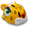 CRAZY SAFETY Leopard Fahrradhelm Kinder 0113 - yellow S (49-55 cm)