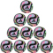 10er Ballpaket adidas World Cup Pro Beach Strandfußball JD8036 - black/flash aqua/lucid pink/lucid lemon 5