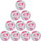 10er Ballpaket adidas WM 2026 Trionda Club Fußball Freizeitball JD8054 - white/flash aqua/shock pink 3