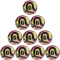 10er Ballpaket adidas WM 2026 Trionda Club Fußball Freizeitball JD8053 - black/lucid lemon/lucid pink 4