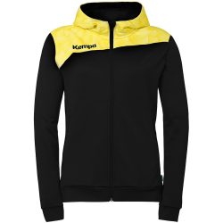 Kempa Athletics 29 Kapuzenjacke Damen schwarz/limonengelb XS