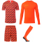 uhlsport Progressive Torwart-Set Kinder fluo rot/schwarz/fluo gel 128