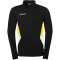 uhlsport Equipe 29 1/4-Zip Sweatshirt schwarz/weiß/limonengelb S
