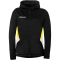 uhlsport Equipe 29 Multi Kapuzenjacke Damen schwarz/weiß/limonengelb XS
