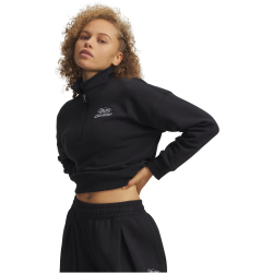 UNDER ARMOUR Rival Fleece Script 1/2-Zip Hoodie Damen