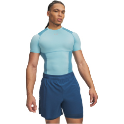 UNDER ARMOUR HeatGear Elite kurzarm Kompressionsshirt Herren 425 - blue haze/boundless blue/reflective M