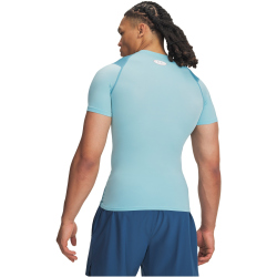 UNDER ARMOUR HeatGear Elite kurzarm Kompressionsshirt Herren 425 - blue haze/boundless blue/reflective M