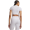 UNDER ARMOUR HeatGear Elite Cropped Mock kurzarm Funktionsshirt Damen 100 - white/reflective XS