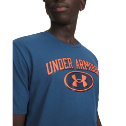UNDER ARMOUR Wordmark Lockertag T-Shirt Herren 498 - wham blue/venom red XXL