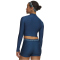 UNDER ARMOUR HeatGear Cropped Mock langarm Funktionsshirt Damen 498 - wham blue/blue haze XS