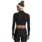 UNDER ARMOUR HeatGear Cropped Mock langarm Funktionsshirt Damen 008 - ultimate black/white XS