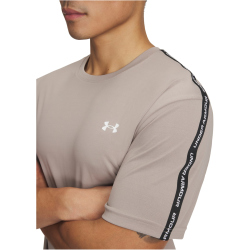 UNDER ARMOUR Tech Taping Trainingsshirt Herren 203 - timberwolf taupe/black/white S