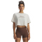 UNDER ARMOUR Scriptheart Cropped T-Shirt Damen 110 - summit white/gridiron brown S