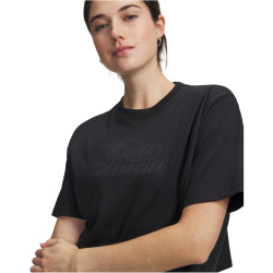UNDER ARMOUR Scriptheart Cropped T-Shirt Damen 001 - black/black S
