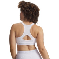 UNDER ARMOUR HeatGear Crossback High-Support Sport-BH Damen 100 - white/halo gray XS