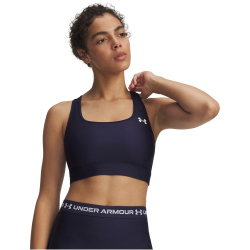 UNDER ARMOUR HeatGear Mid-Support Sport-BH Damen 410 - midnight navy/white S