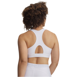 UNDER ARMOUR HeatGear Mid-Support Sport-BH Damen 100 - white/halo gray S