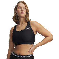 UNDER ARMOUR HeatGear Mid-Support Sport-BH Damen 008 - ultimate black/white XS