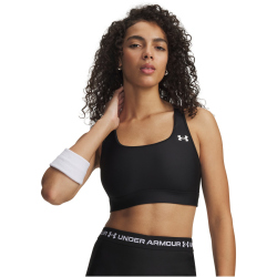 UNDER ARMOUR HeatGear Mid-Support Sport-BH Damen 008 - ultimate black/white XS