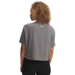 UNDER ARMOUR Rival Boxy Wash T-Shirt Damen 709 - clay green/white L
