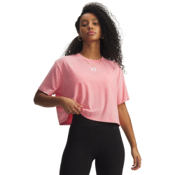 UNDER ARMOUR Rival Boxy Wash T-Shirt Damen 600 - bittersweet pink/white M