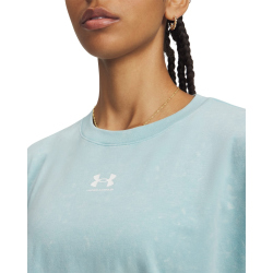 UNDER ARMOUR Rival Boxy Wash T-Shirt Damen 425 - blue...