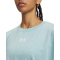 UNDER ARMOUR Rival Boxy Wash T-Shirt Damen 425 - blue haze/white L
