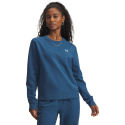 UNDER ARMOUR Sport Terry Crew Neck Sweatshirt Damen 498 - wham blue/white S