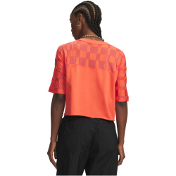 UNDER ARMOUR Burnout 96 T-Shirt Damen 690 - venom red/white S