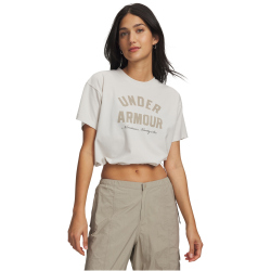 UNDER ARMOUR Bungee Hem T-Shirt Damen 110 - summit...