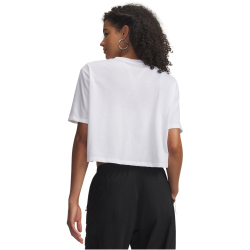 UNDER ARMOUR Wordmark Cropped T-Shirt Damen 100 - white/white S