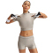 UNDER ARMOUR HeatGear Cropped Mock kurzarm Funktionsshirt Damen 203 - timberwolf taupe/summit white XS