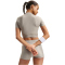 UNDER ARMOUR HeatGear Cropped Mock kurzarm Funktionsshirt Damen 203 - timberwolf taupe/summit white XS