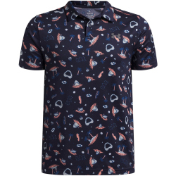 UNDER ARMOUR Matchplay Printed Poloshirt Jungen 410 - midnight navy/posh pink/castlerock S (127-137 cm)