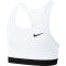 NIKE Swoosh Sport-BH Damen white/black/black XS
