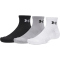3er Pack UNDER ARMOUR Performance Cotton Quater Socken 101 - white/steel/steel L (42-47.5)