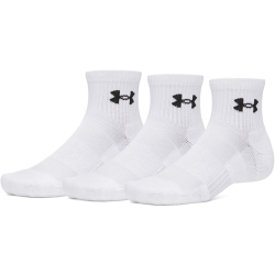 3er Pack UNDER ARMOUR Performance Cotton Quater Socken 100 - white/white/ultimate black L (42-47.5)