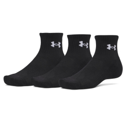 3er Pack UNDER ARMOUR Performance Cotton Quater Socken 008 - ultimate black/ultimate black/white XL (47.5-50.5)