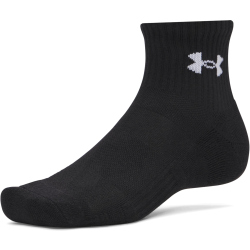 3er Pack UNDER ARMOUR Performance Cotton Quater Socken 008 - ultimate black/ultimate black/white XL (47.5-50.5)