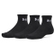 3er Pack UNDER ARMOUR Performance Cotton Quater Socken 008 - ultimate black/ultimate black/white XL (47.5-50.5)