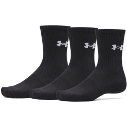 3er Pack UNDER ARMOUR Performance Cotton Crew Socken 008 - ultimate black/ultimate black/white XL (47.5-50.5)