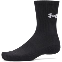3er Pack UNDER ARMOUR Performance Cotton Crew Socken 008 - ultimate black/ultimate black/white XL (47.5-50.5)