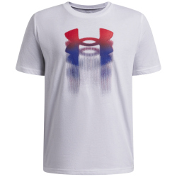 UNDER ARMOUR Logo Blur T-Shirt Jungen 100 - white/red S...