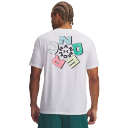 UNDER ARMOUR Radial Wordmark T-Shirt Herren 100 - white/black S
