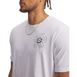 UNDER ARMOUR Radial Wordmark T-Shirt Herren 100 - white/black S