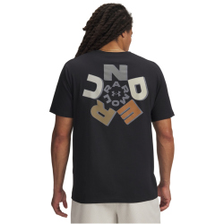 UNDER ARMOUR Radial Wordmark T-Shirt Herren 001 - black/castlerock L