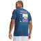 UNDER ARMOUR Block Logo T-Shirt Herren 498 - wham blue/fade green S