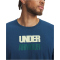 UNDER ARMOUR Block Logo T-Shirt Herren 498 - wham blue/fade green S