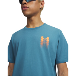UNDER ARMOUR Blur Logo T-Shirt Herren 466 - boundless blue/orange bloc S