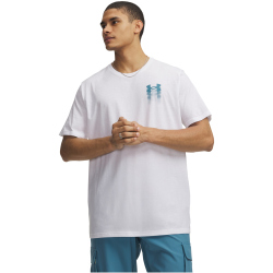 UNDER ARMOUR Blur Logo T-Shirt Herren 100 - white/boundless blue M